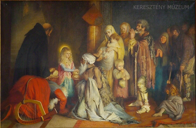 A gyermek magyarországi Szent Erzsébet alamizsnáskodása 