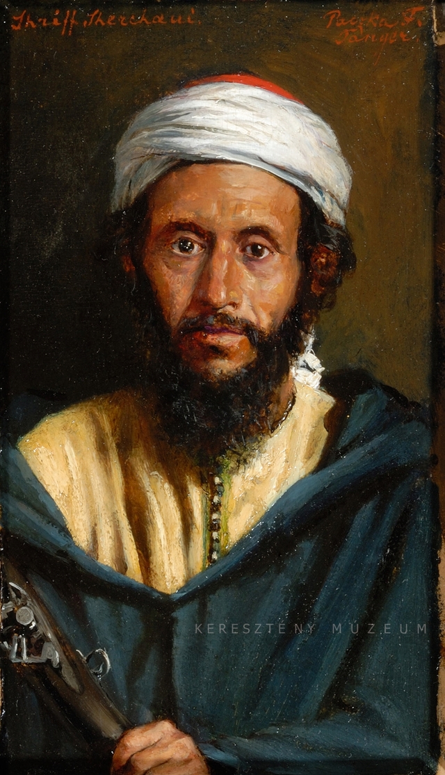 Schrif Sherhani tangeri mór arcképe