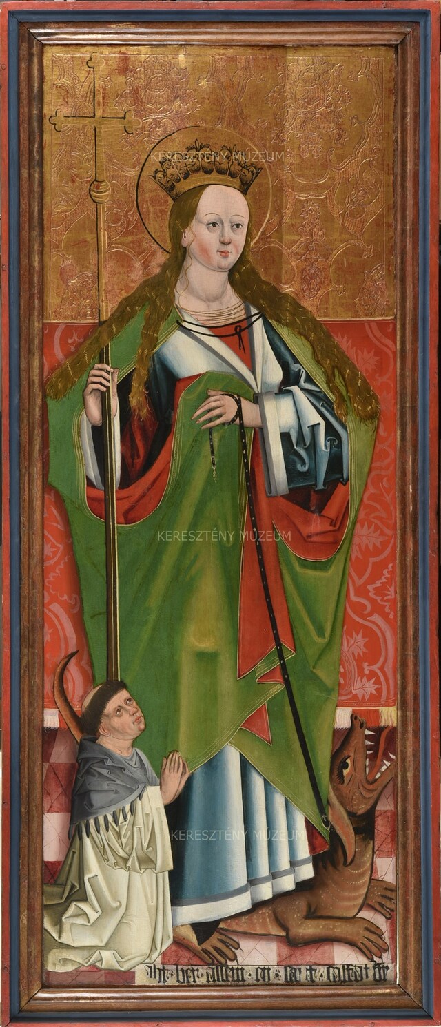 Szent Margit  donátorral, a hátoldalon Szent György